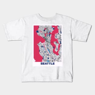 Seattle - United States MilkTea City Map Kids T-Shirt